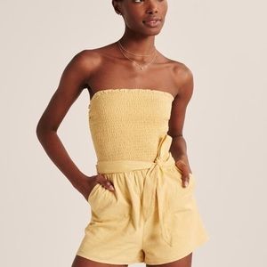 Abercrombie Strapless Smocked Romper